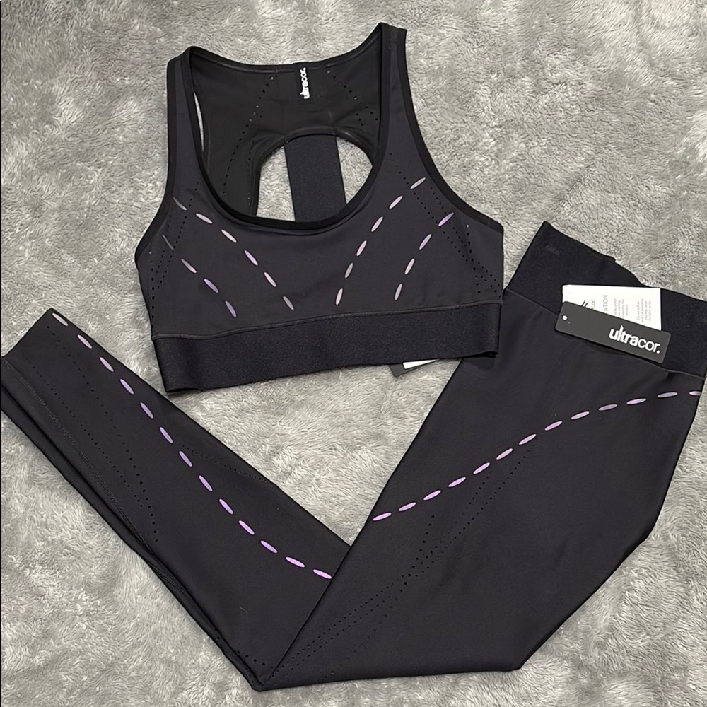 Ultracor Black and Purple Activewear Set